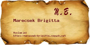 Marecsek Brigitta névjegykártya